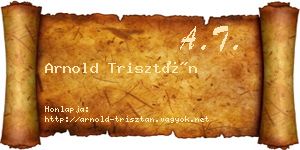 Arnold Trisztán névjegykártya